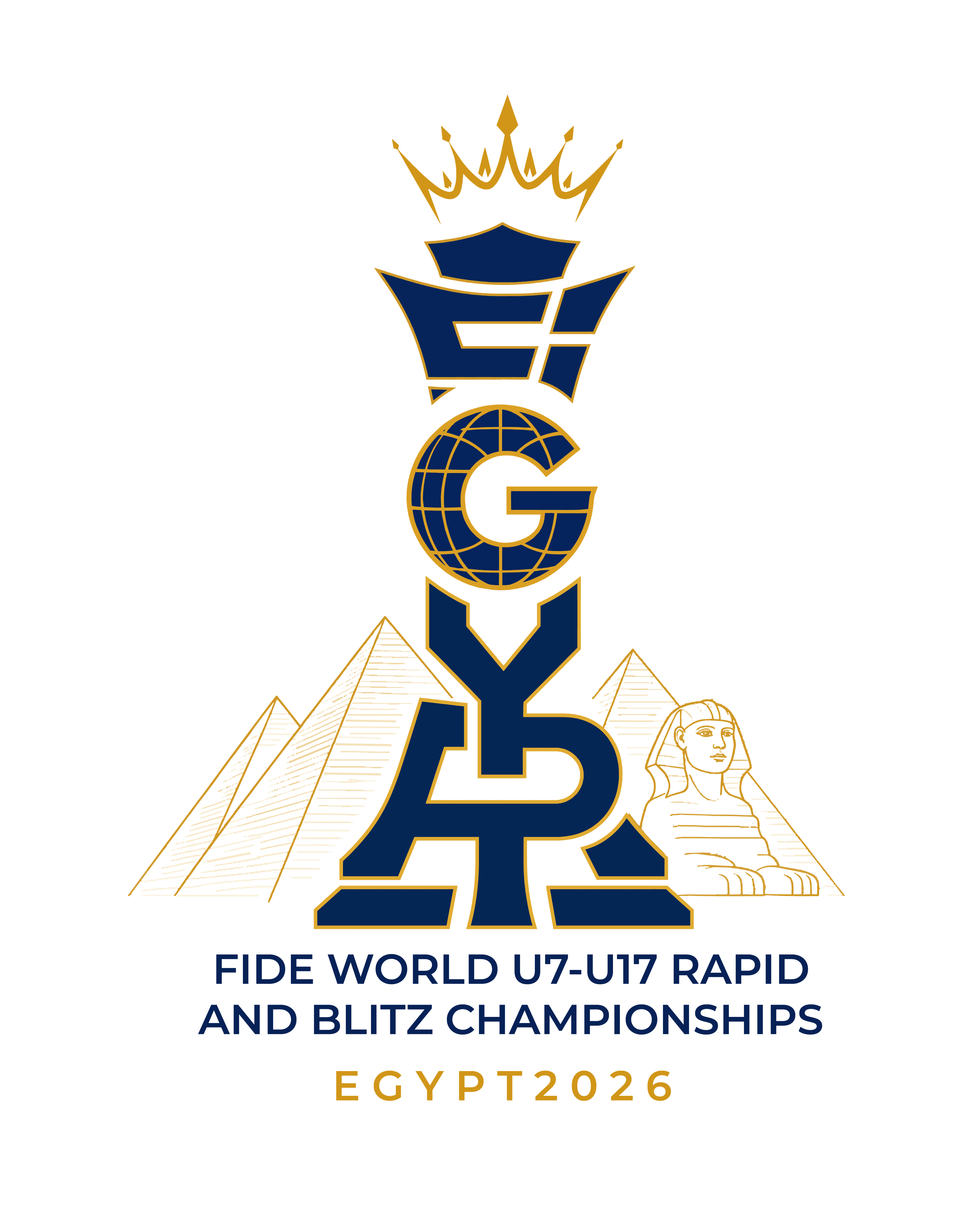 FIDE World U7-U17 Rapid and Blitz Championships, official Egypt 2026 emblem